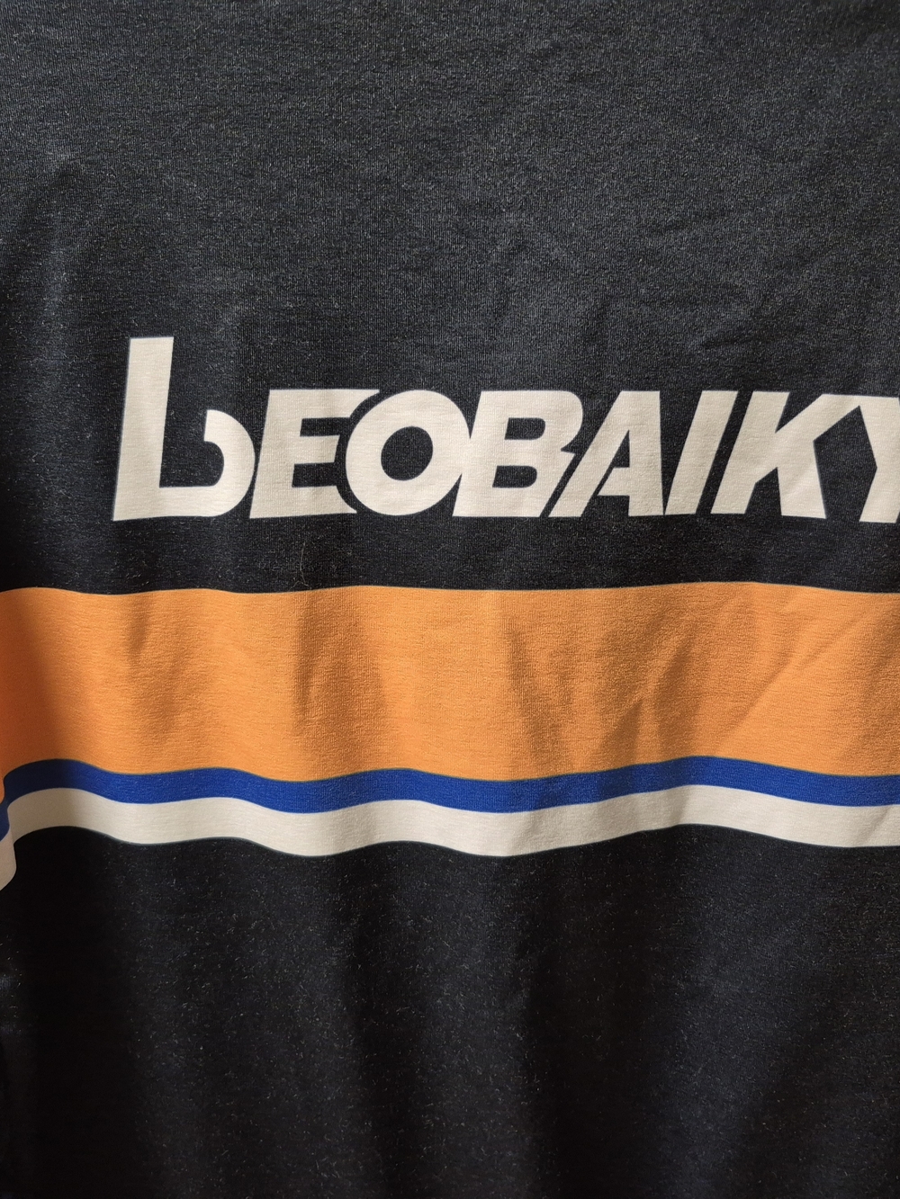 Men’s Performance Jacket — Black with Orange & Blue Stripe Accents